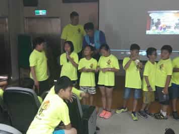 澎湖縣政府政風處廉政志工協助辦理「消防夏令營」校園宣導活動