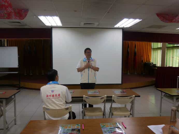 新竹縣政府政風處106年廉政志工專業訓練新竹縣政府楊副縣長文科蒞臨致詞