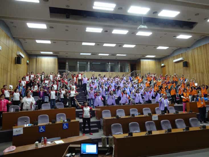 南投縣政府政風處主辦106年中區廉政志工交流參訪活動上課情形