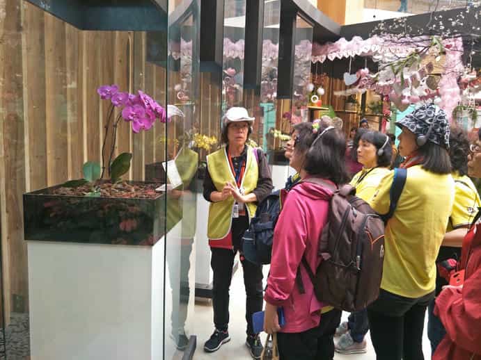 臺中市政府政風處廉政志工隊全力支援2018臺中世界花卉博覽會花舞館館內導覽