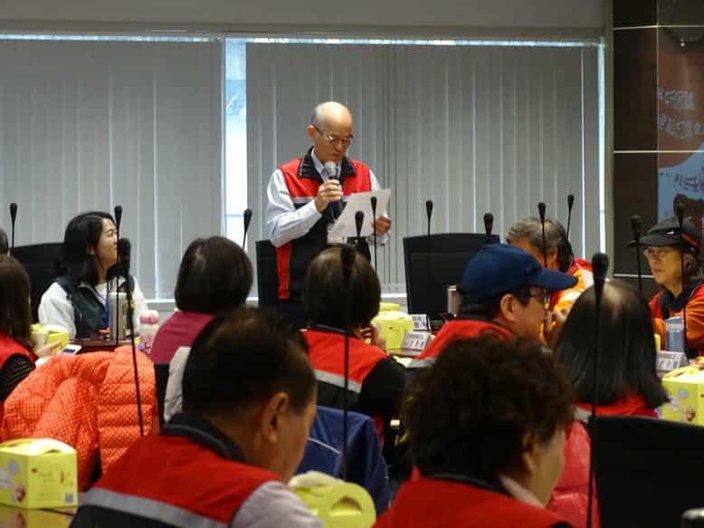 臺中市政府政風處「108年度廉政志工聯繫會議」廉政志工隊徐大隊長俊專致詞。