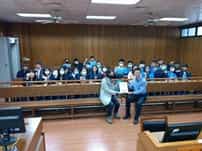 清明司法 親民司法 廉潔家園 誠信社會 金門地方法院廉政志工訓練志工訓練課程-體驗法庭1