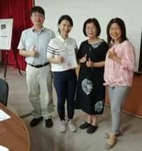 新竹縣政府政風處廉政志工協助攜手社區大學，倡導廉政社區營造合影