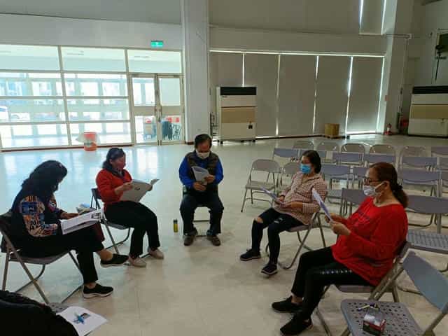 廉政志工排演「新龜兔賽跑」廉政戲劇之心路歷程竹山小隊廉政志工於竹山鎮公所大禮堂進行廉政戲劇排演1