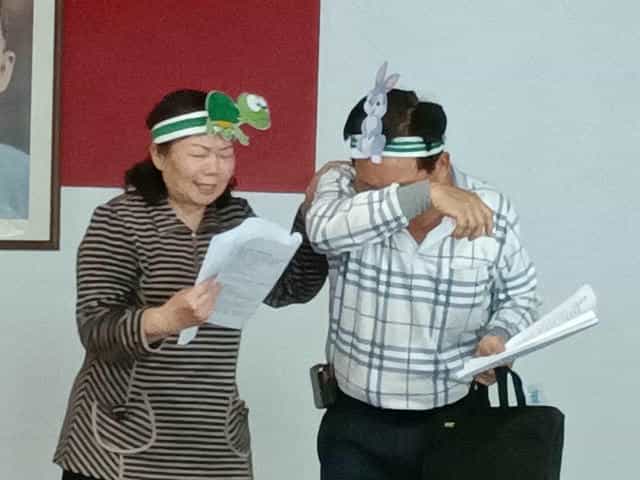 廉政志工排演「新龜兔賽跑」廉政戲劇之心路歷程竹山小隊廉政志工於竹山鎮公所大禮堂進行廉政戲劇排演3