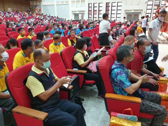 新竹縣政府政風處廉政志工協助辦理竹北市公所「里鄰長反貪反賄選廉政教育訓練」宣導活動廉政志工全程參與