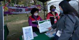 「2022中臺灣元宵燈會」社會參與中臺灣元宵燈會辦理社會參與「廉政宣導」活動，志工協助宣導